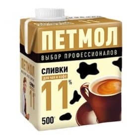 Сливки Петмол 11% 500 мл