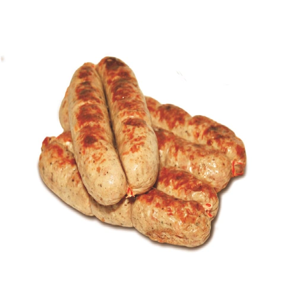 Колбаса в кишке жареная домашняя луковая из говядина и свинина