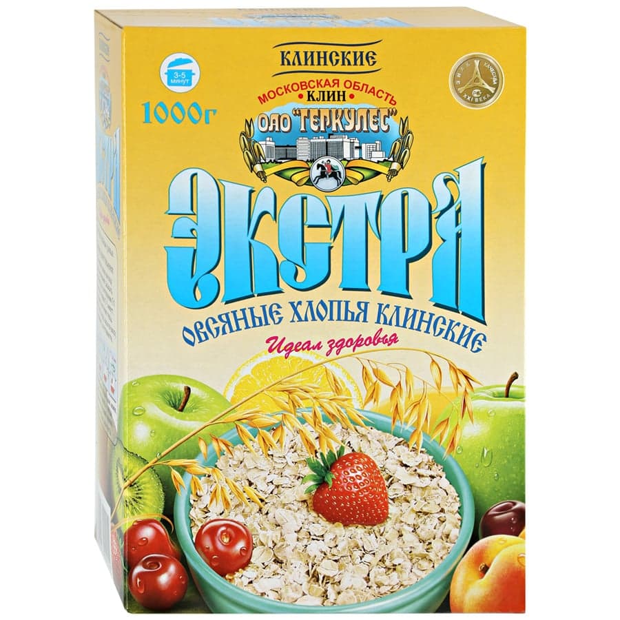 Хлопья овсяные «Экстра» Геркулес Клин 1 кг