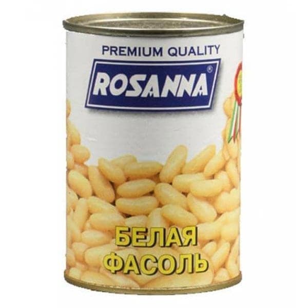 Фасоль консервированная белая «Розанна» ж/б 400 г